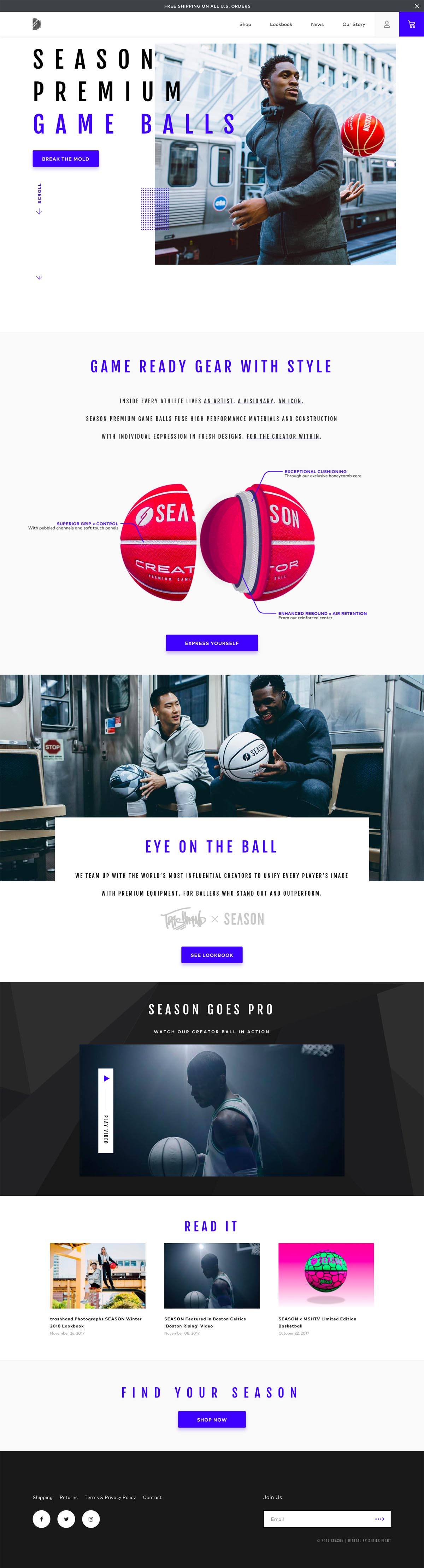 eCommerce website: SEASON