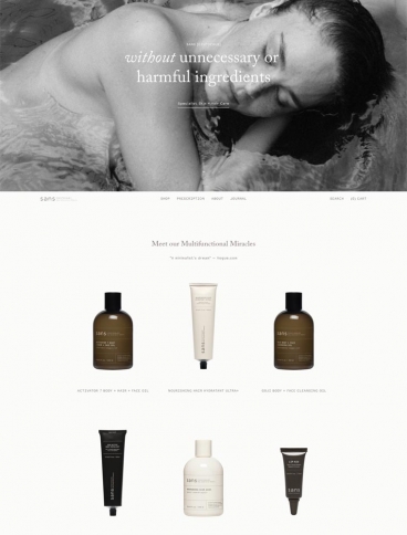 eCommerce website: Sans Ceuticals