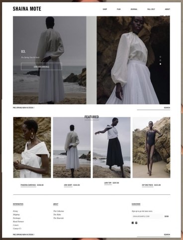 eCommerce website: Shaina Mote