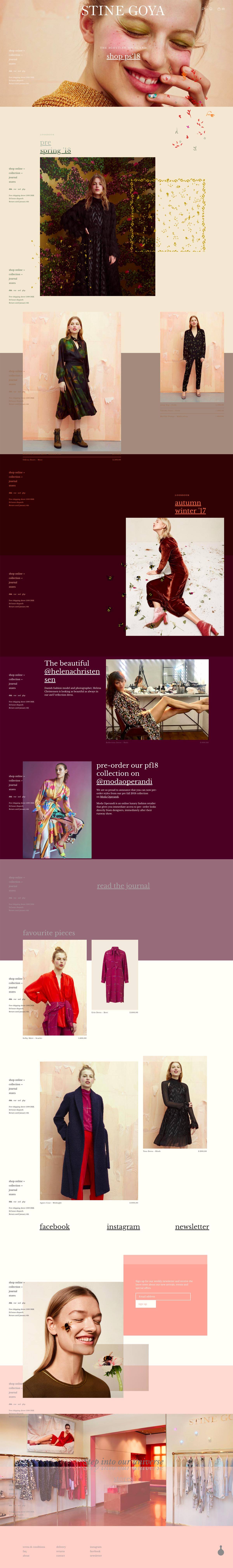 eCommerce website: Stine Goya