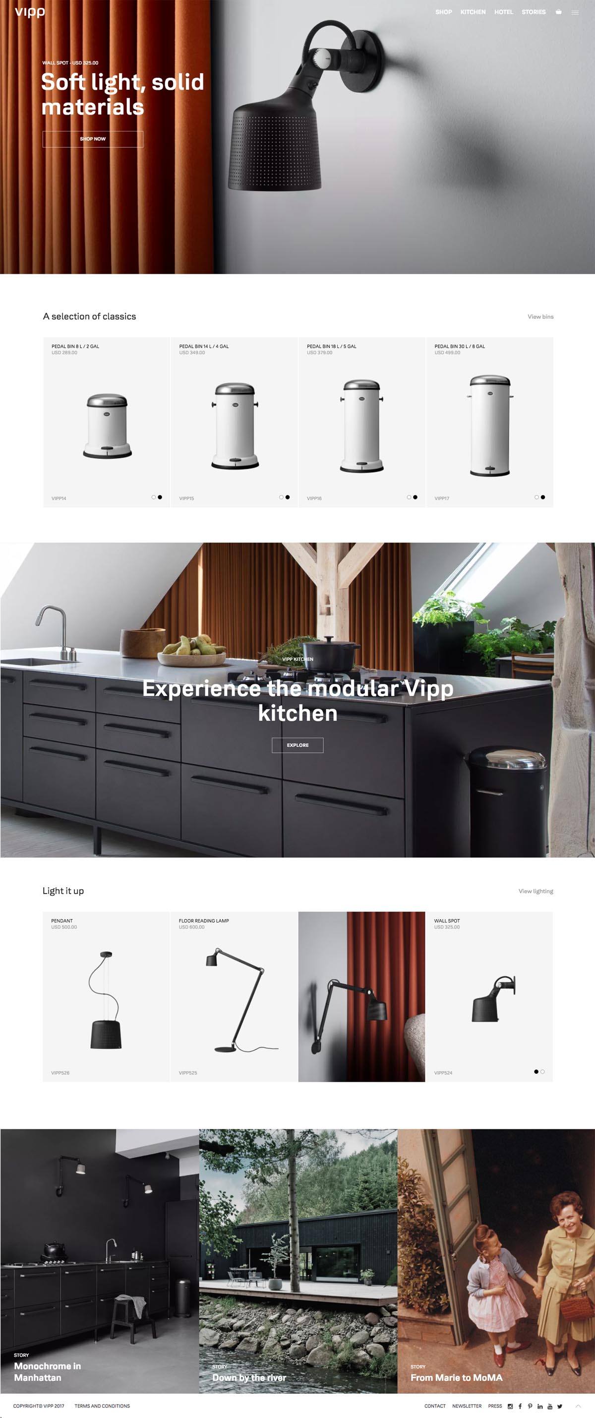 eCommerce website: Vipp