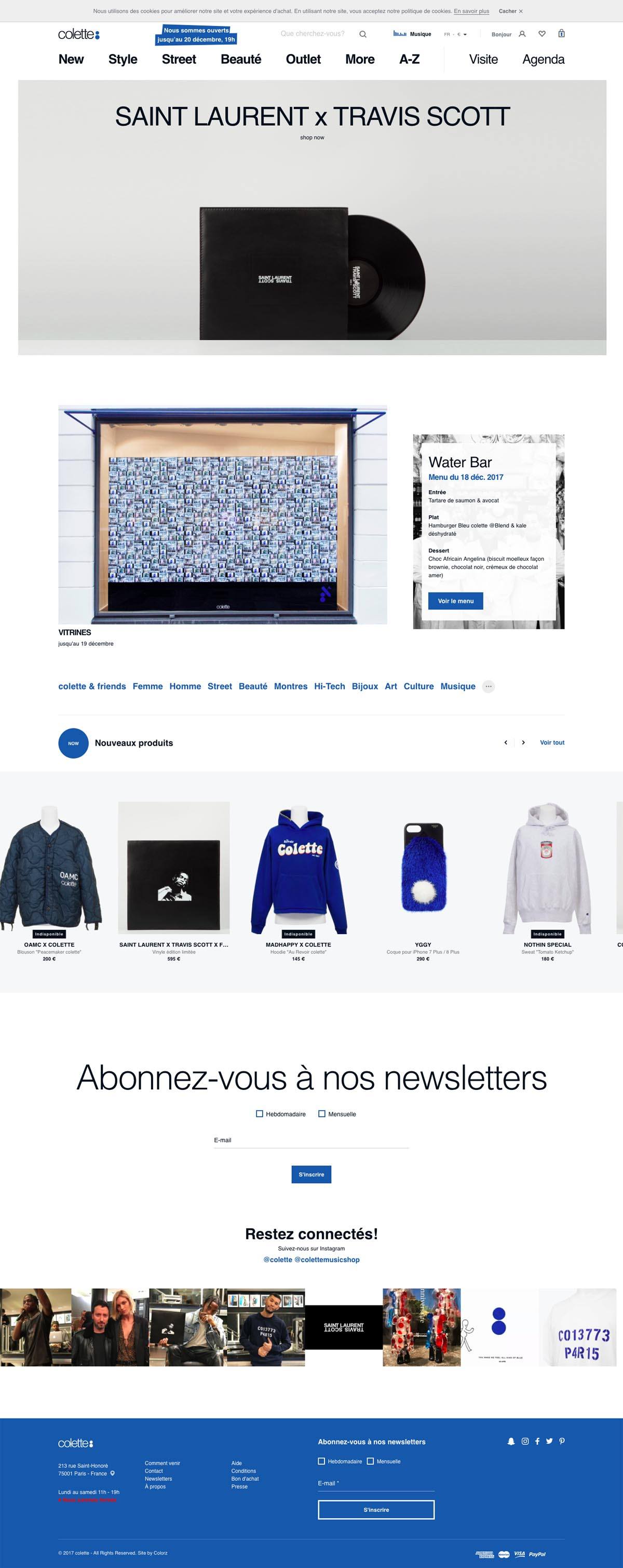 eCommerce website: colette