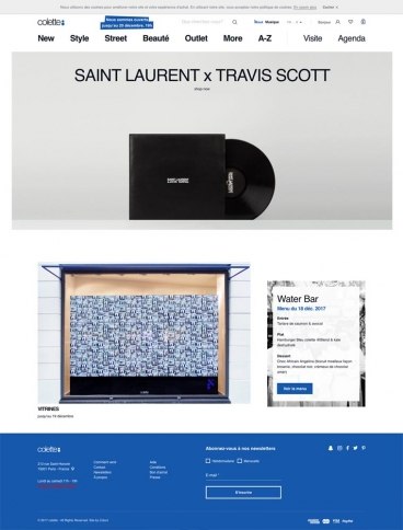 eCommerce website: colette