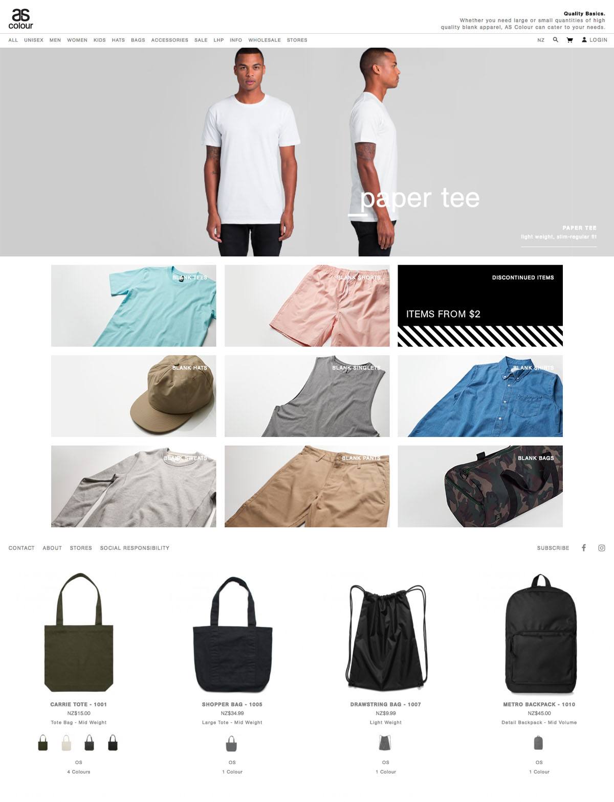 eCommerce website: AS Colour