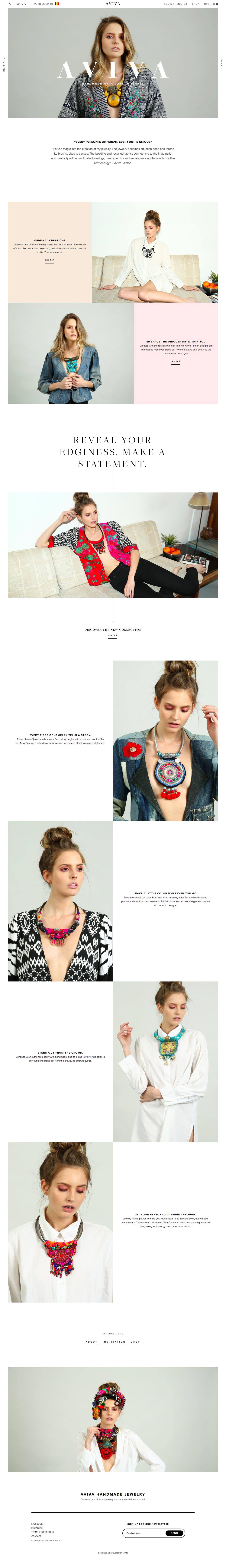 eCommerce website: AVIVA