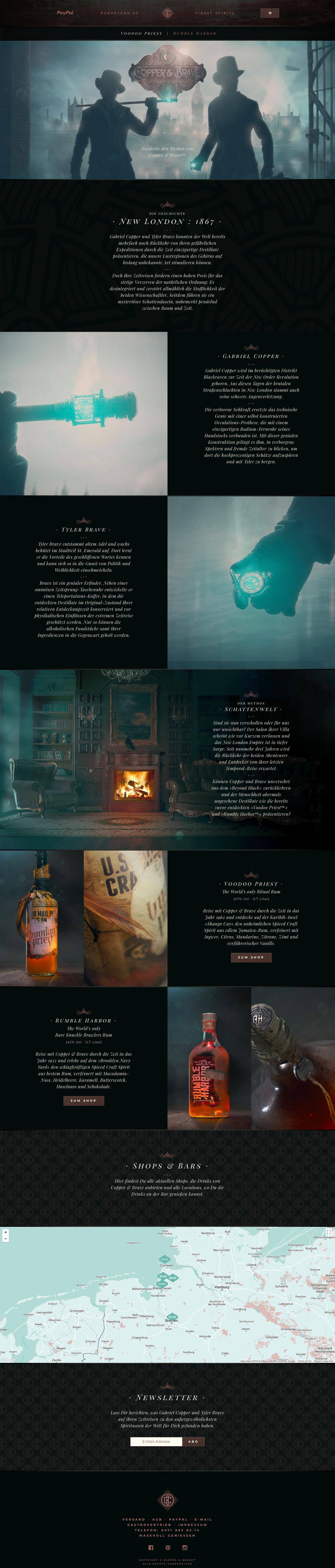 eCommerce website: Copper & Brave