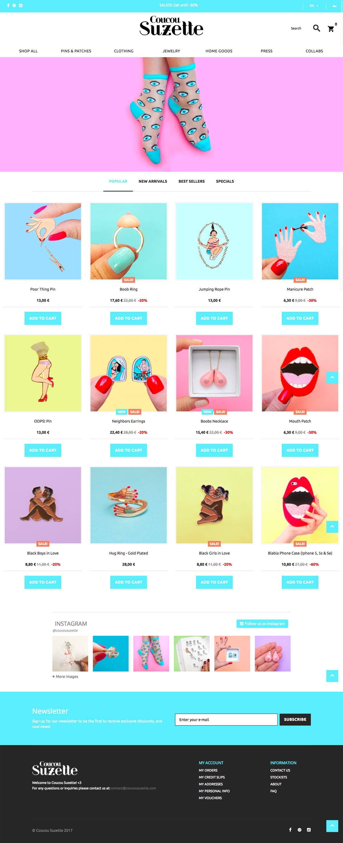eCommerce website: Coucou Suzette