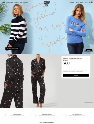 eCommerce website: Donna Ida
