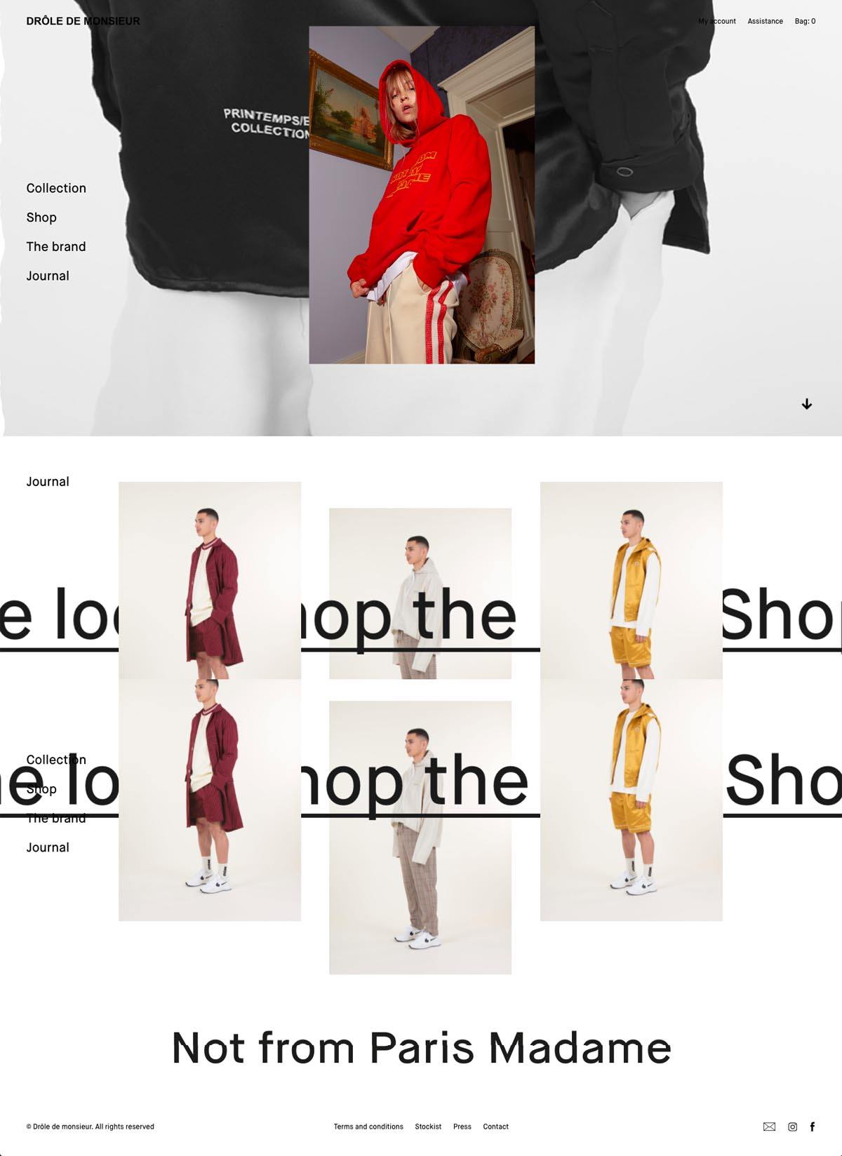 eCommerce website: Drôle de Monsieur