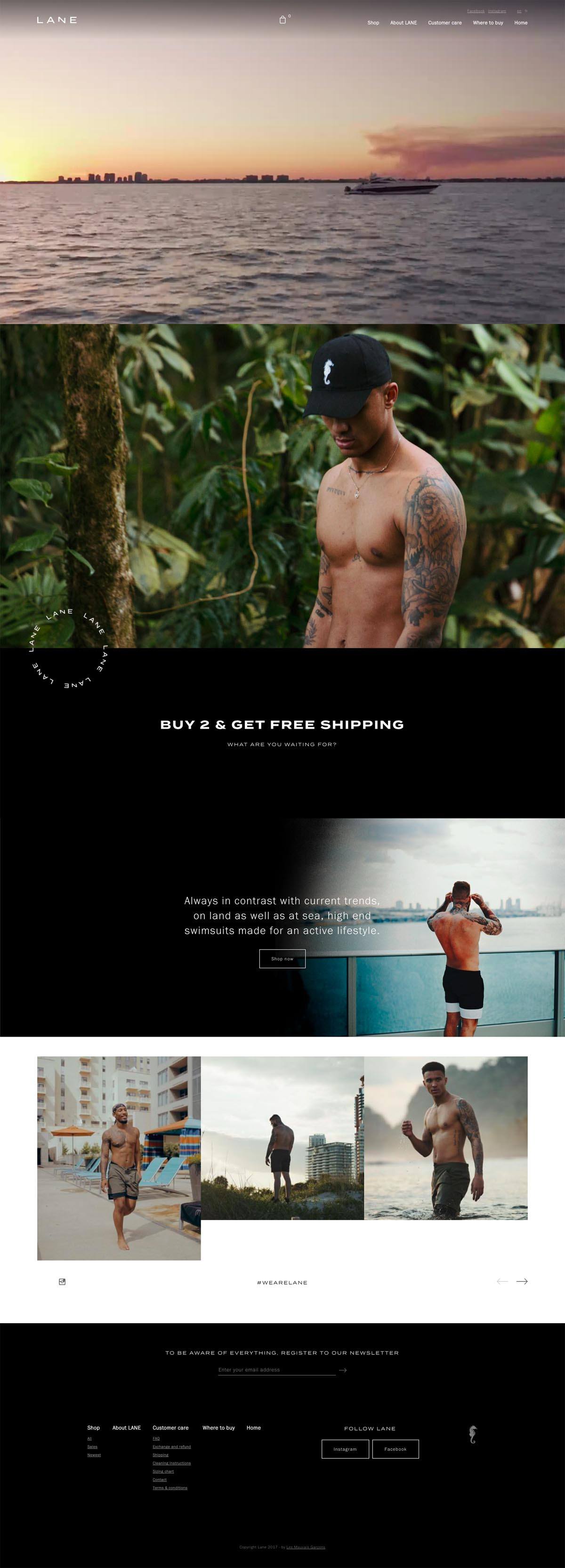 eCommerce website: LANE