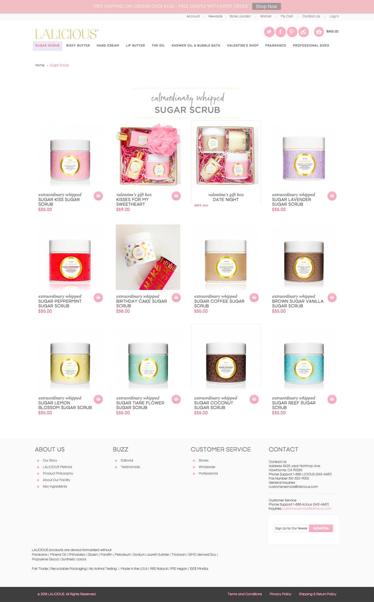 eCommerce website: LaLicious