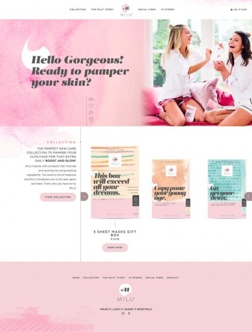 eCommerce website: Milu
