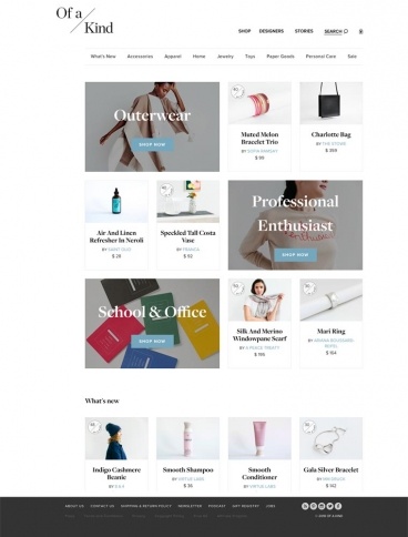 eCommerce website: Of a Kind