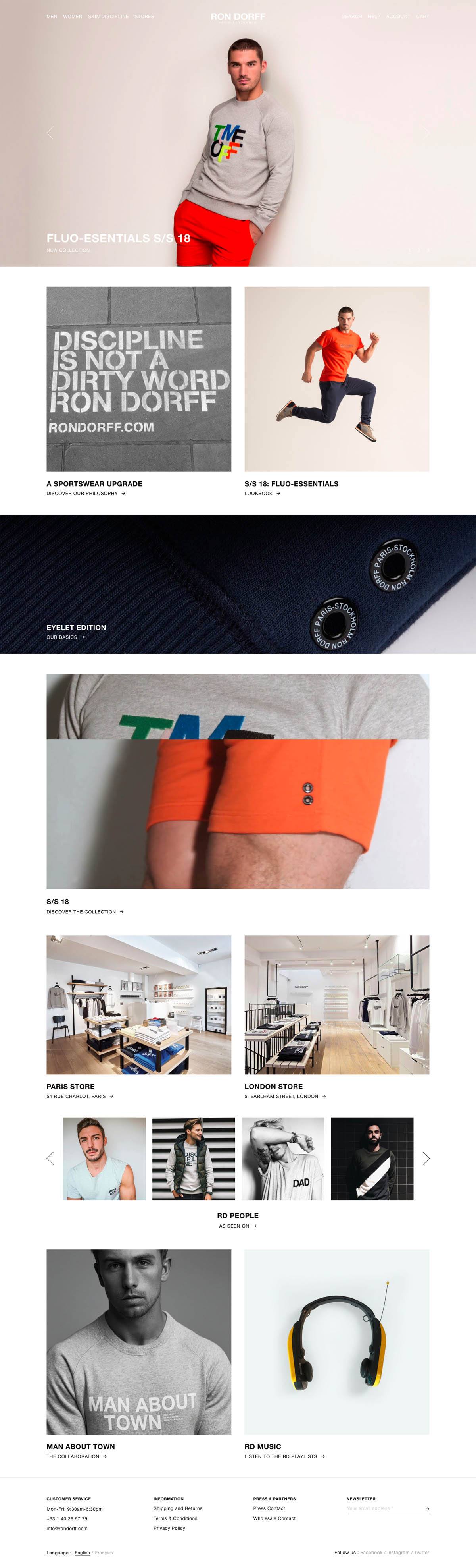 eCommerce website: RON DORFF