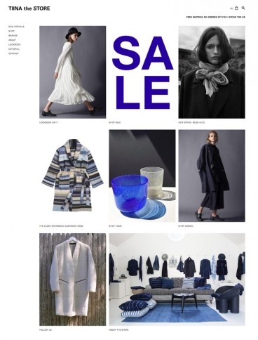 eCommerce website: TIINA The STORE