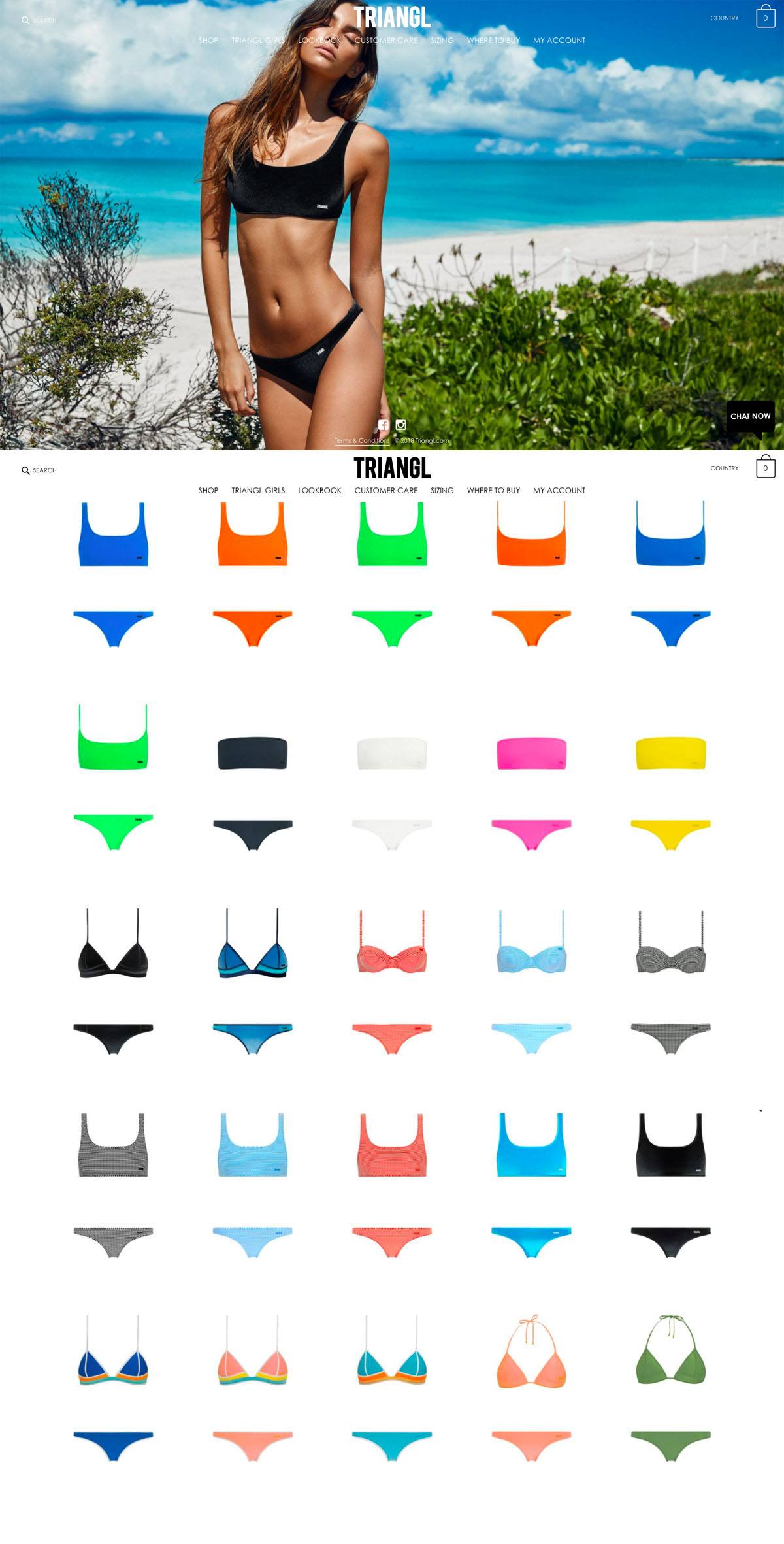 eCommerce website: TRIANGL