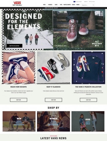 eCommerce website: VANS