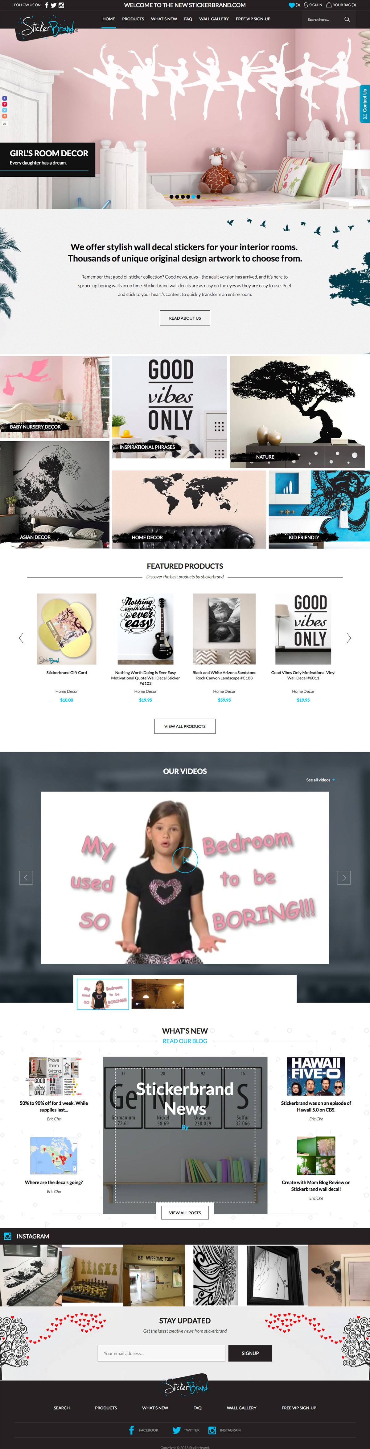 eCommerce website: Stickerbrand