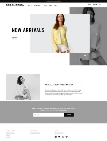 eCommerce website: 525 america