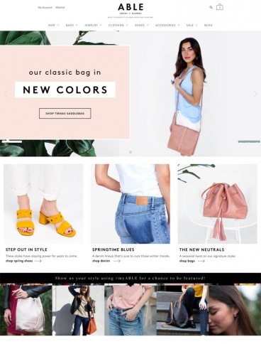 eCommerce website: ABLE