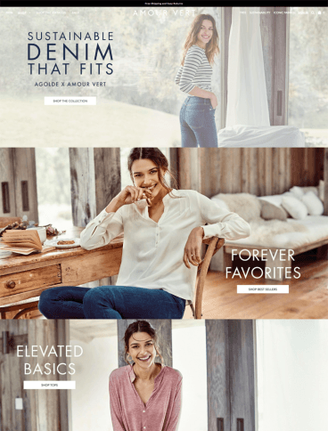 eCommerce website: Amour Vert