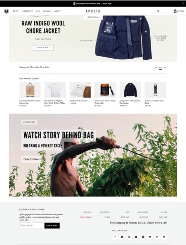 eCommerce website: Apolis