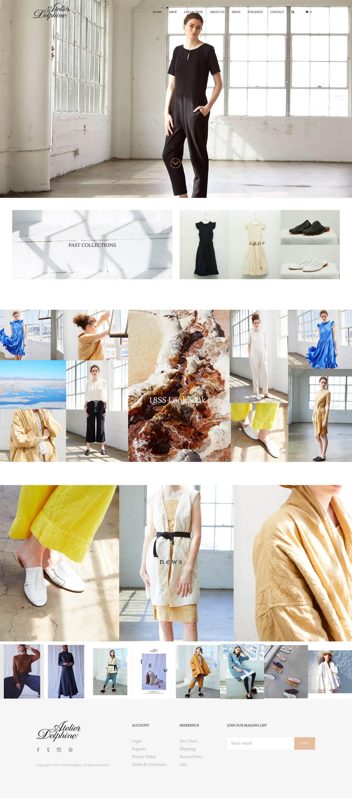 eCommerce website: Atelier Delphine