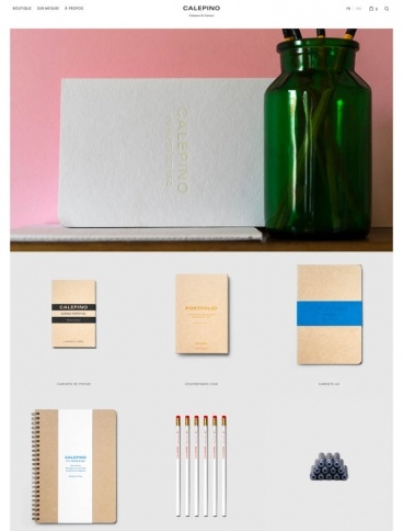 eCommerce website: Calepino