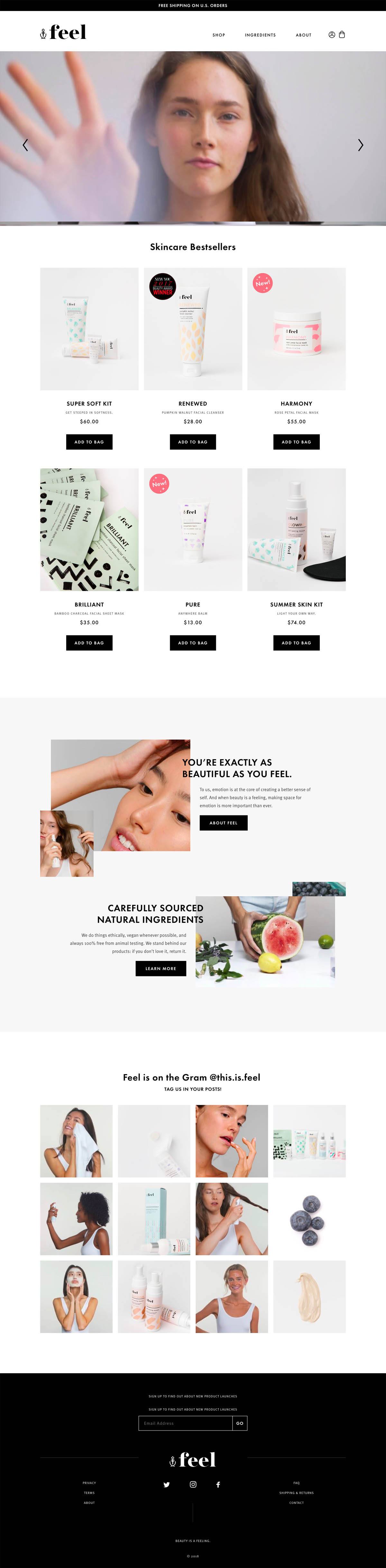 eCommerce website: Feel Beauty