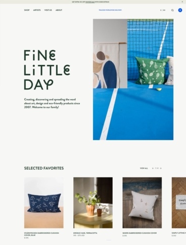 eCommerce website: Fine Little Day