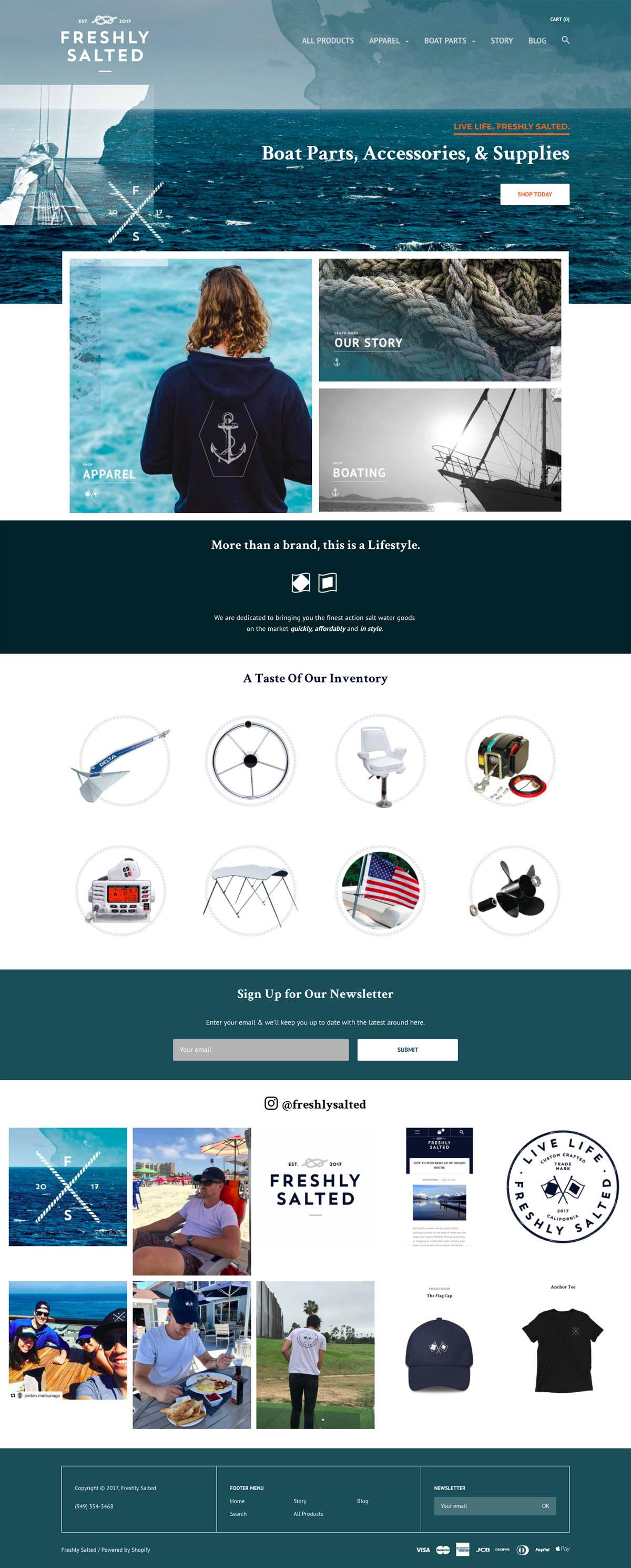 eCommerce website: Freshly Salted