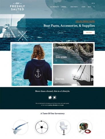 eCommerce website: Freshly Salted