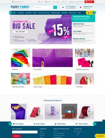 eCommerce website: Fuzzy Fabric
