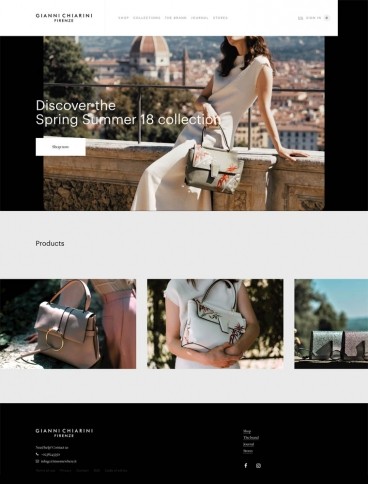 eCommerce website: Gianni Chiarini