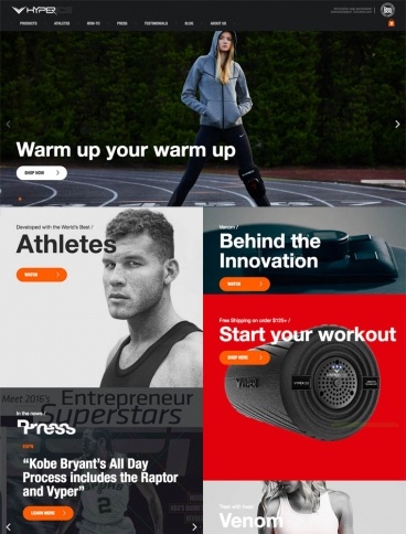 eCommerce website: Hyperice