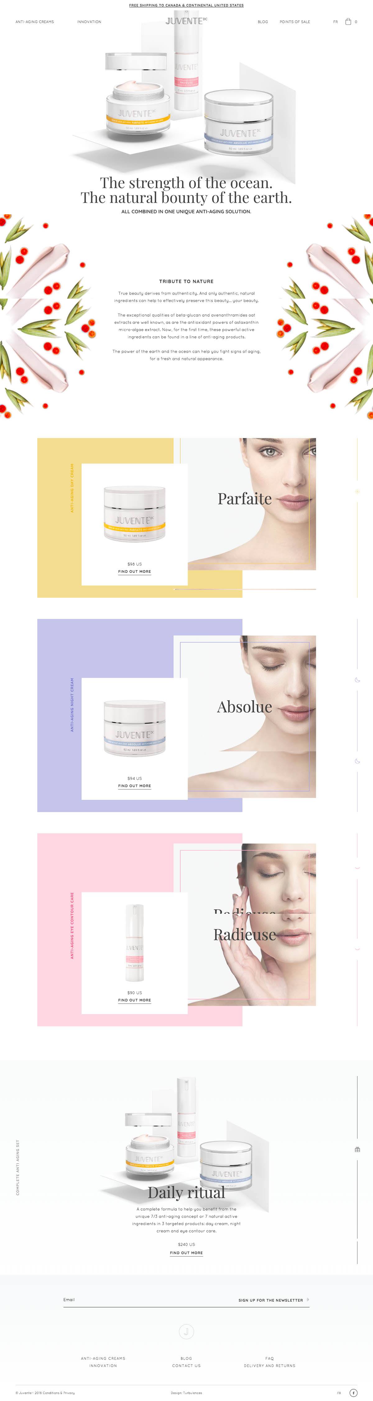 eCommerce website: Juvente DC