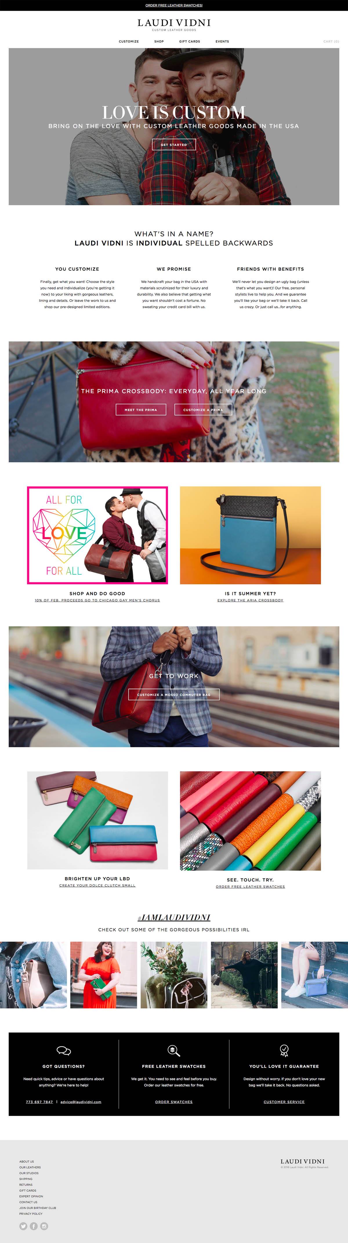 eCommerce website: Laudi Vidni