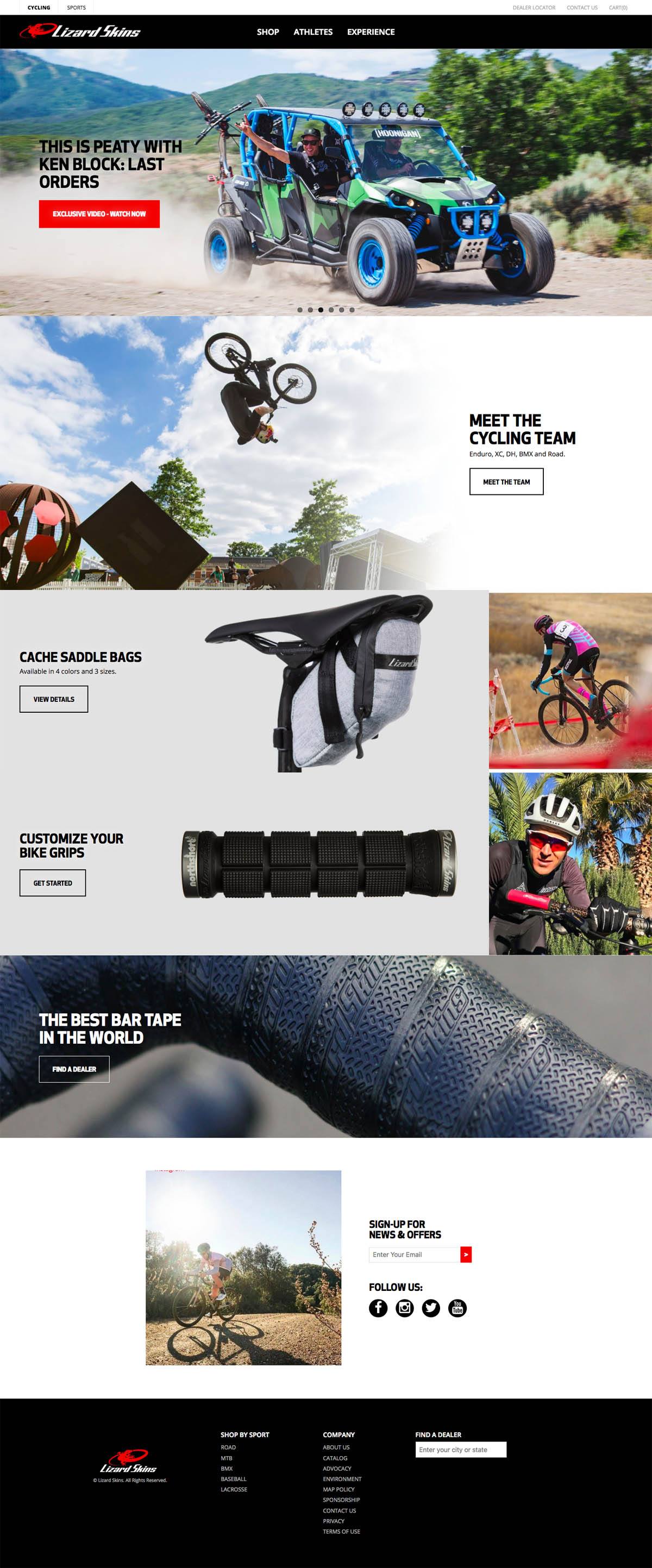 eCommerce website: Lizard Skins Cycling