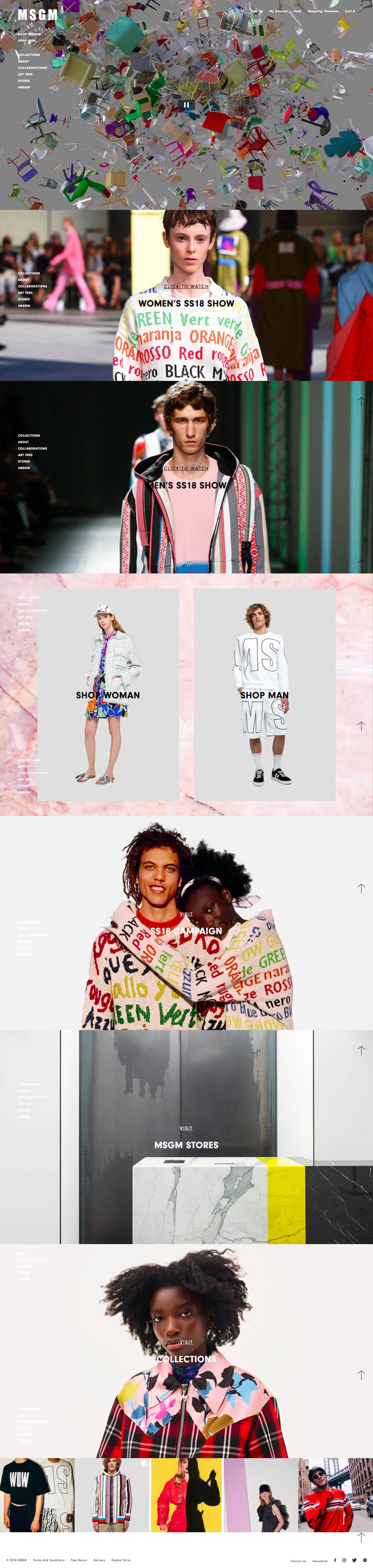eCommerce website: MSGM