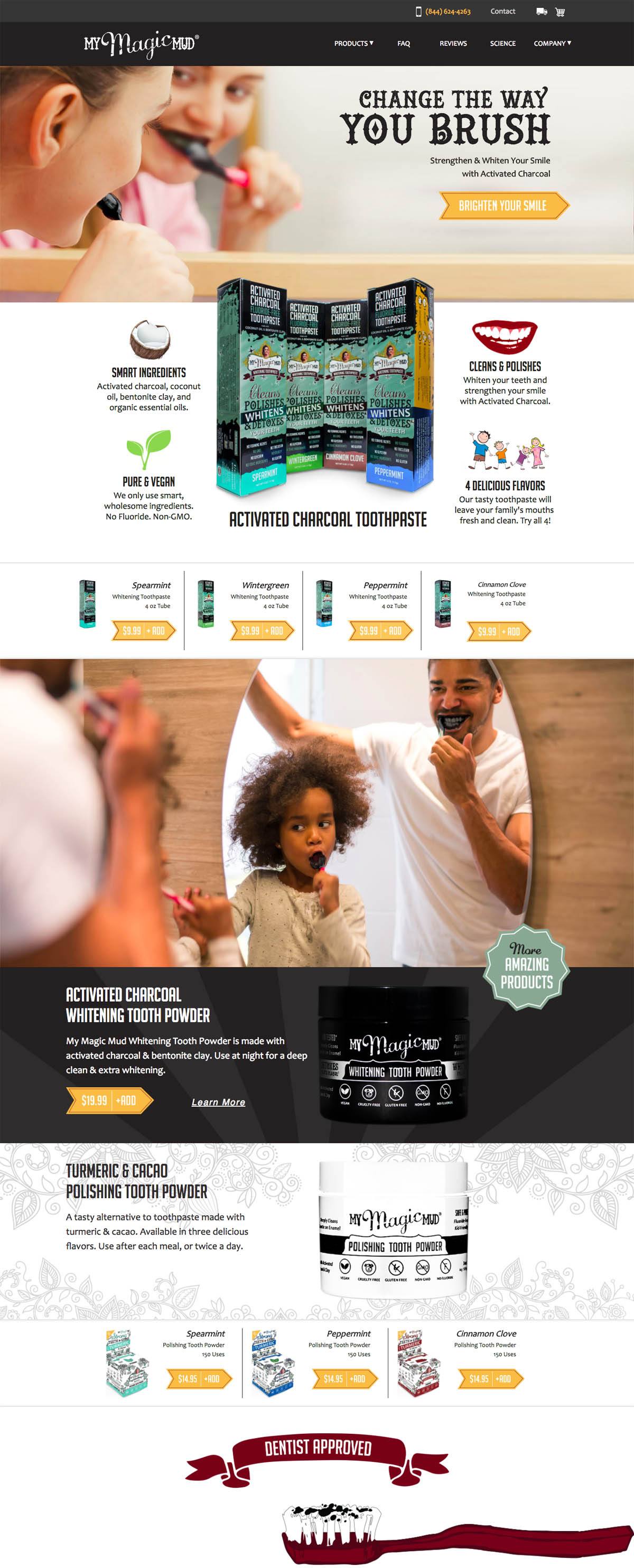 eCommerce website: My Magic Mud