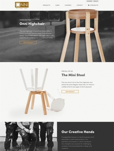 eCommerce website: Onni Highchair
