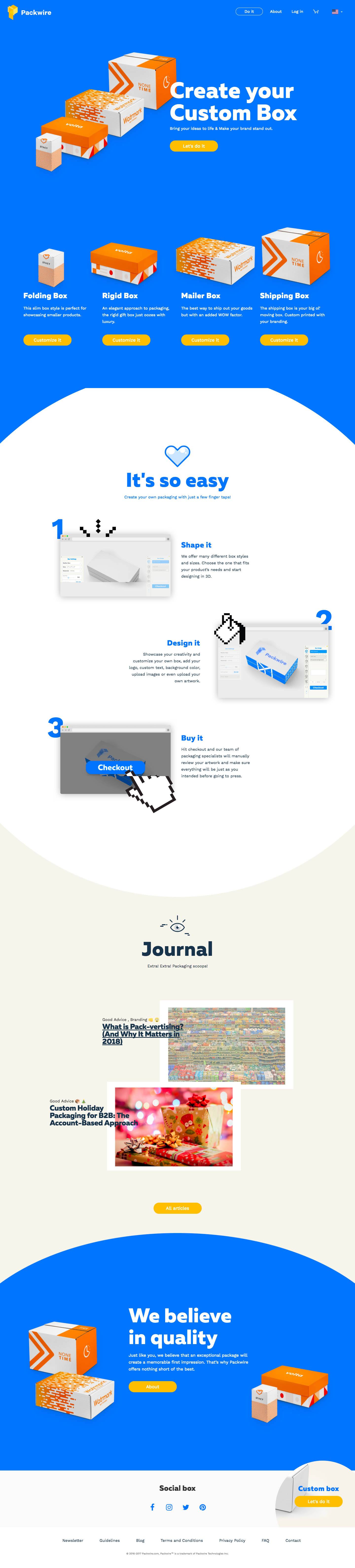 eCommerce website: PACKWIRE