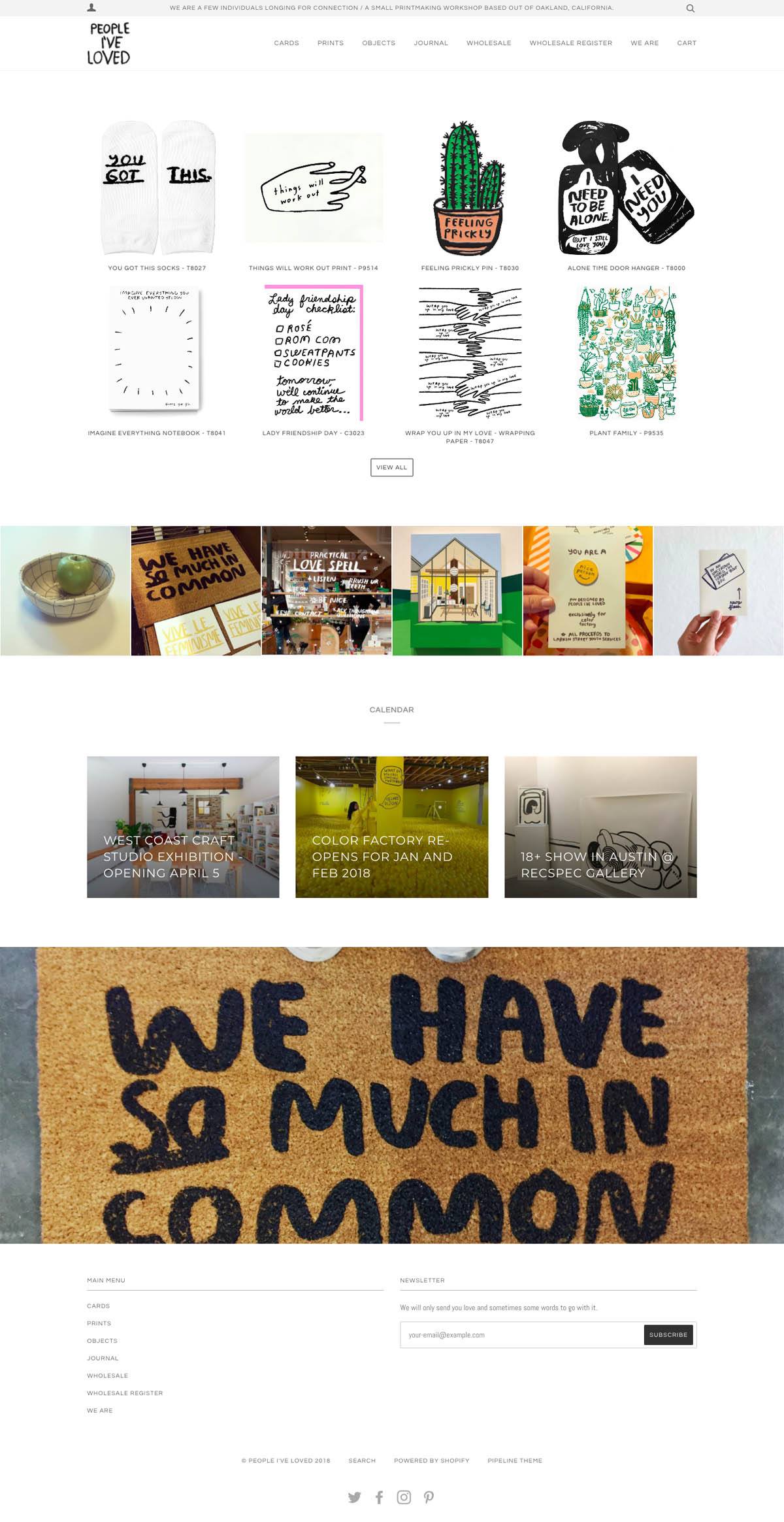 eCommerce website: People I’ve Loved