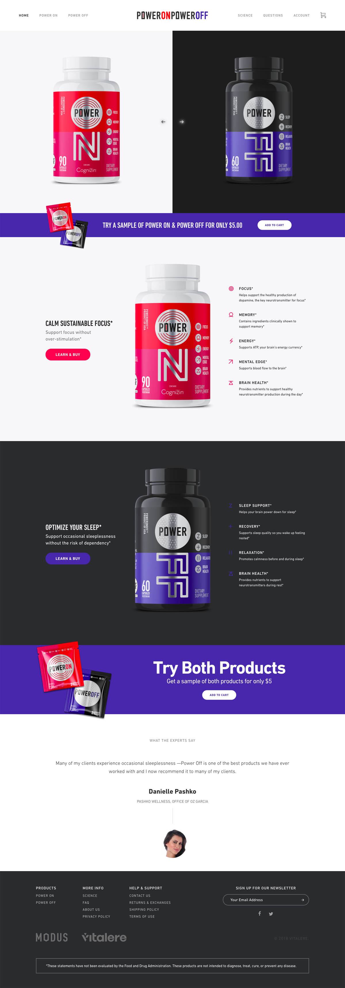 eCommerce website: Power On Power Off