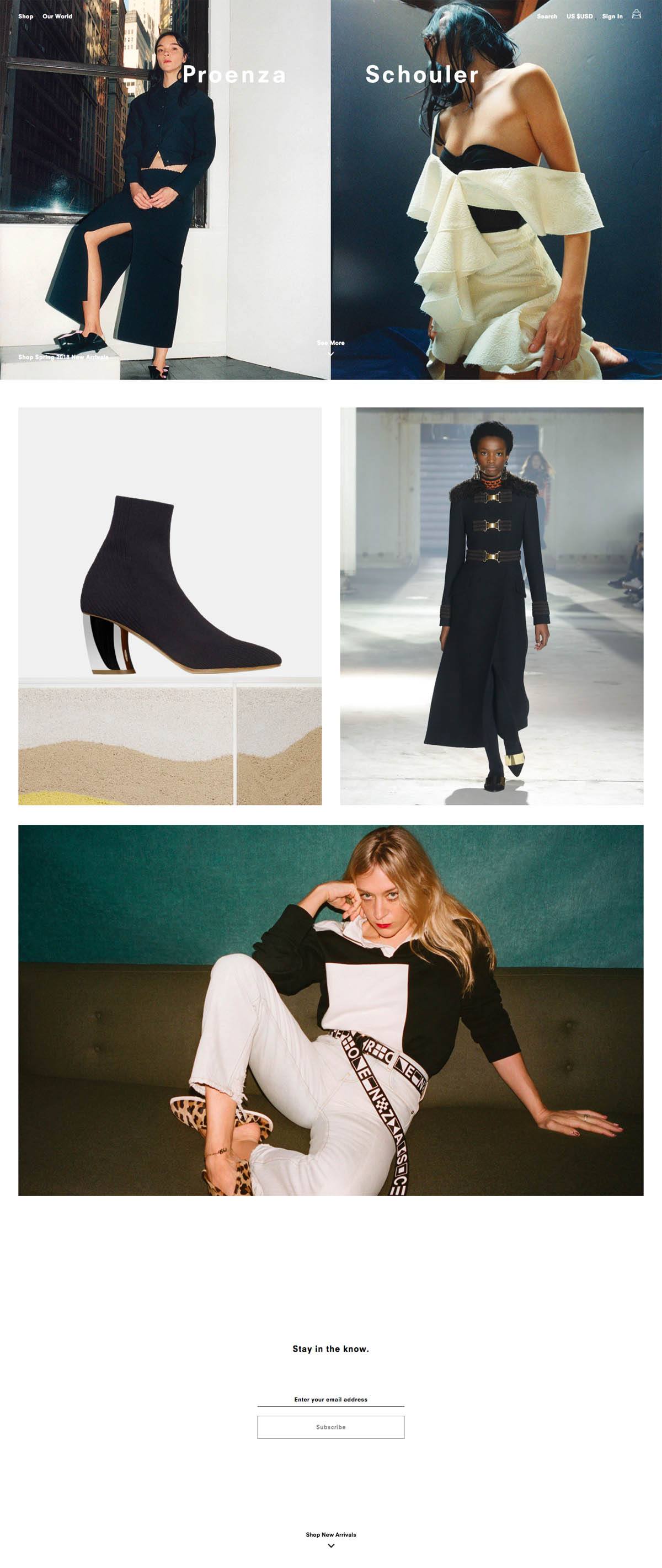 eCommerce website: Proenza Schouler