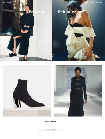 eCommerce website: Proenza Schouler