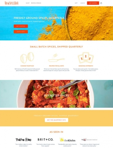 eCommerce website: RawSpiceBar