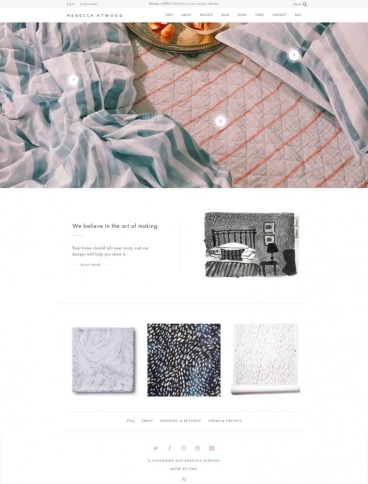eCommerce website: Rebecca Atwood Designs