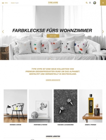 eCommerce website: TYPE HYPE