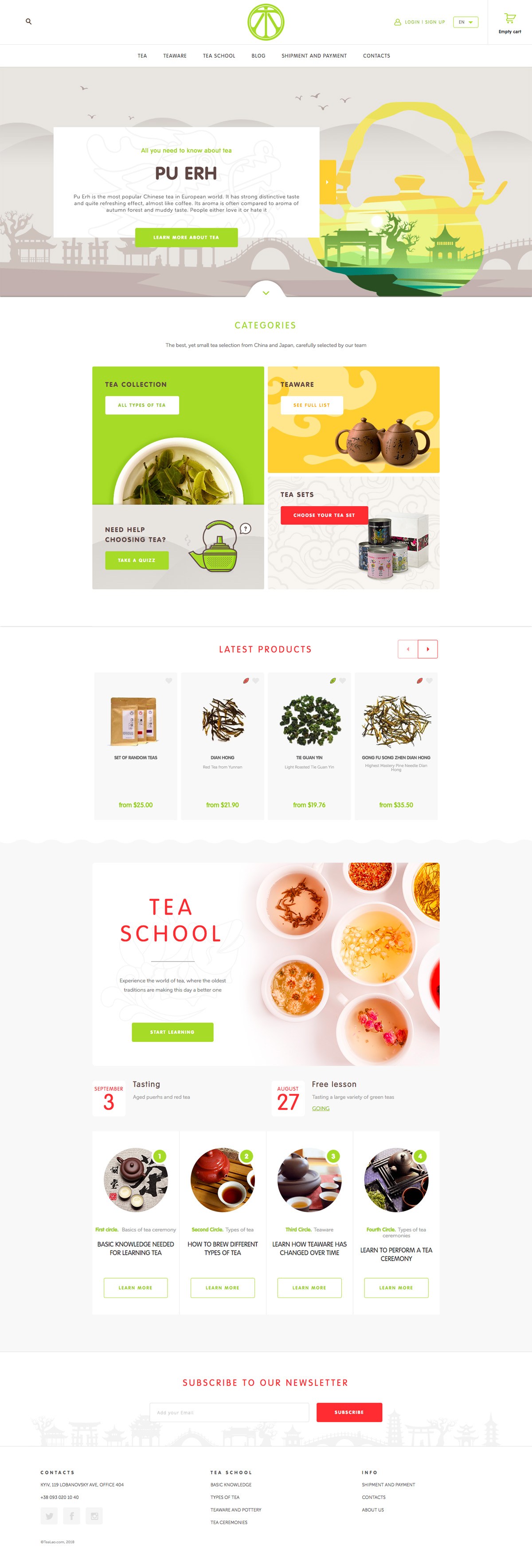 eCommerce website: TeaLao